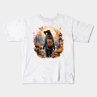 wanderer in autumn Kids T-Shirt